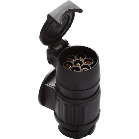 13 to 7 Pin Trailer Adapter, 12V Trailer Plug European Standard Connector, According to 1724 and 11446 Trailer Adaptor Plug, 13 Pin Female to 7 Pin Male (1/4)