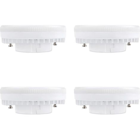 Ampoule GX53 LED 9W, Blanc Froid 6000K, 120°, Équivalent Lampe CFL GX53 15W-18W, 900LM, Non-dimmable, Spot LED Encastrable pour Meuble Cuisine/Plafond/Armoire, lot de 4 (1/4)