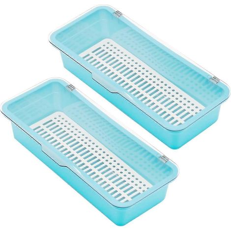 Plateau à couverts avec couvercle, rangement d’ustensiles pour tiroir de cuisine (1/5)