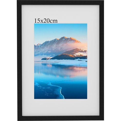 Bilderrahmen 15x20 Schwarz Fotorahmen Wandmontiert Schwarz 1 x (15x20) (1/5)