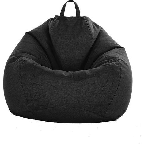 Sac de canapé Lazy Housse de Canapé Inclinable Tissu Housses de Fauteuil Housse de Chaises sans Remplissage Siège Pouf Feuilletée Tatami Salon Meubles (Noir, 60x75cm) (1/5)
