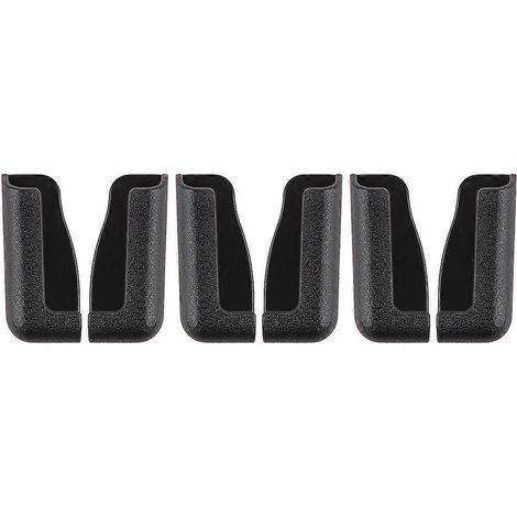 Lot de 6 supports adhésifs pour téléphone portable, à fixer sur le tableau de bord d'une voiture.-10X5CM-Black (1/4)