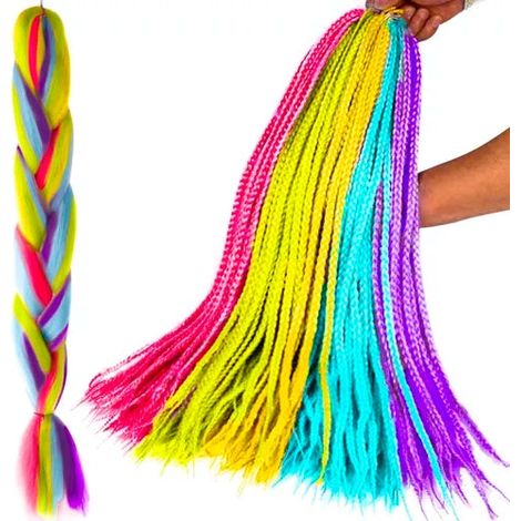 Trecce arcobaleno in capelli sintetici soulima 23571 (1/5)