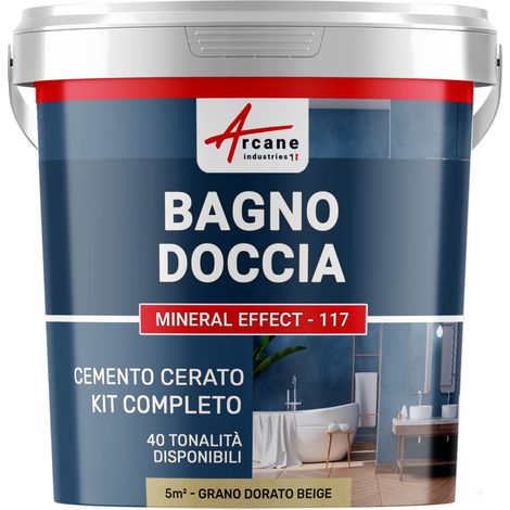Microcemento bagno e doccia: microcemento impermeabile - 5 m² (in 2 strati) Grano Dorato Beige - ARCANE INDUSTRIES