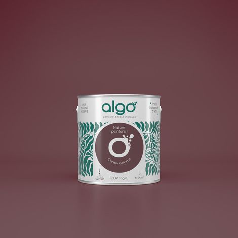 Peinture écologique Algo - Rouge Cerise Griotte - 2L / Satin (1/3)