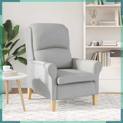 42009849 fauteuil Gris nuage 76 x 94 x 102 cm tissu (1/5)