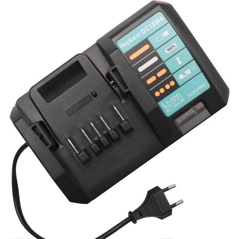 Chargeur 14.4V 18V Compatible Maktec DC18SG DC1851 BL1813G BL1415G BL1815G BL1413G UH522D UM167D UR180D Prise Européenne (1/4)