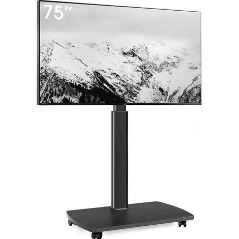 Support TV roulettes pour TV de 43-75 Pouces - Support TV sur Pied Plus Haut 1306 MM-1626 MM Pivotant 50° Inclinaison 12° jusqu'à 50 KG Max. VESA 600x400mm (1/5)