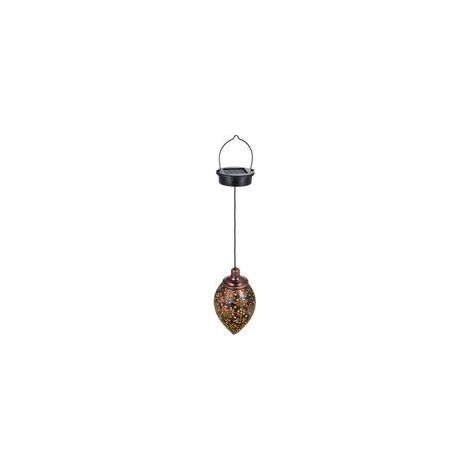Lampe solaire LED suspendue étanche en métal pour décoration extérieure