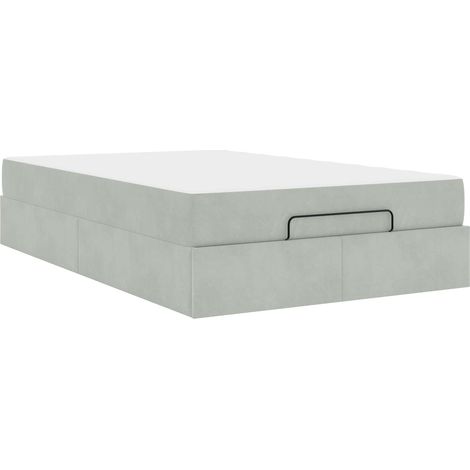 Maison Exclusive - Estructura de cama con colchón 2 uds. Gris cla (1/5)