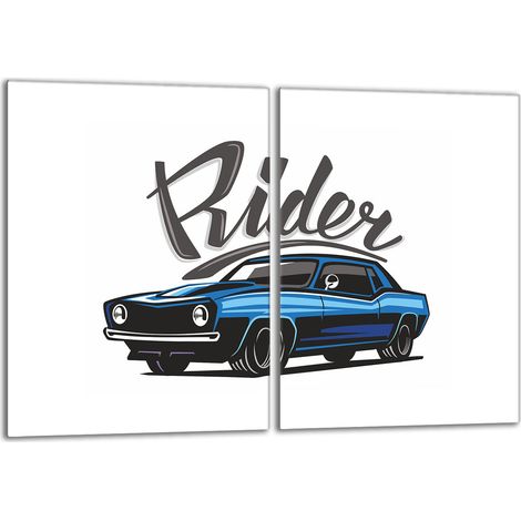 Plaque de protection en verre pour poêle 2x40x52 Auto (1/5)