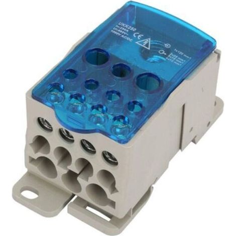Rail DIN 250A 1 dans de Nombreux Borniers de Sortie pour Connecteur de Fil Electrique UKK250A de Boîte de Jonction d'Alimentation Universelle