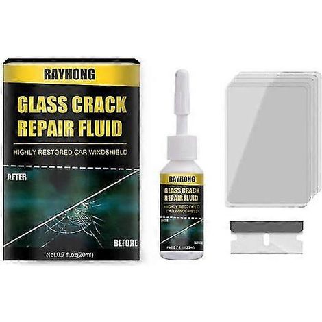 Kit d'outils pour réparer soi-même les fissures de pare-brise de voiture, kit de réparation pour vitres de voiture et écrans de téléphone portable, durcisseur de verre, réparation des rayures et fissu (1/5)
