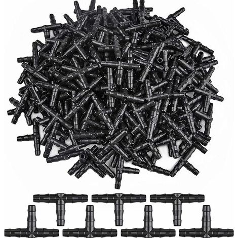 150 pièces outil d'irrigation de jardin pour 4/7 T 4/7 mm connexion de tuyau de système de goutte à goutte (4/7 tee positif) (1/5)