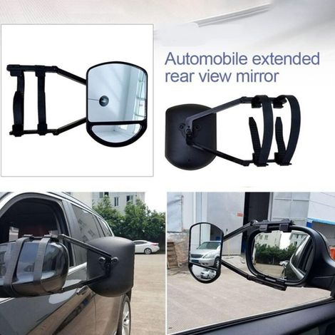 Verstellbarer, zweiteiliger Anhängerspiegel, Clip-Befestigung, externe Verlängerung für Pkw und Wohnmobil, zusätzlicher Anhängerspiegel, universeller Anhängerspiegel (1/4)