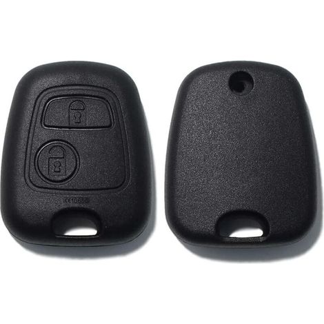 Clé de Rechange avec vis télécommande 2 Boutons pour Citroën C1 C2 C3 C4 C5 Xsara Picasso Saxo Berlingo Toyota Aygo Peugeot 103 106 107 206 207 208 306 307 308 406 407 508 806 1007 Noir (1/4)
