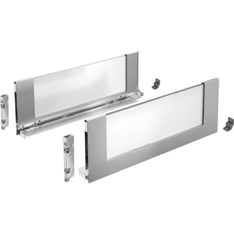 Kit profil tiroir d'insert avantech you inlay hauteur 187 mm - Attaches façade : Sans - Décor : Anthracite - Longueur : 450 mm - HETTICH
