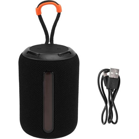 Mini Enceinte Bluetooth sans Fil avec RGB Color LED Light, Intelligent Surround Son, Outdoor Travel Enceinte Noir (1/5)