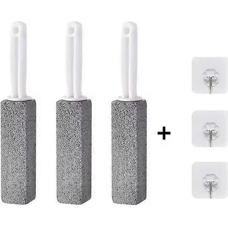 Lot de 6 bâtonnets de nettoyage en pierre ponce pour WC, abattant, brosse anti-calcaire, outil de nettoyage pour salle de bain et lavabo (3 pièces). (1/5)
