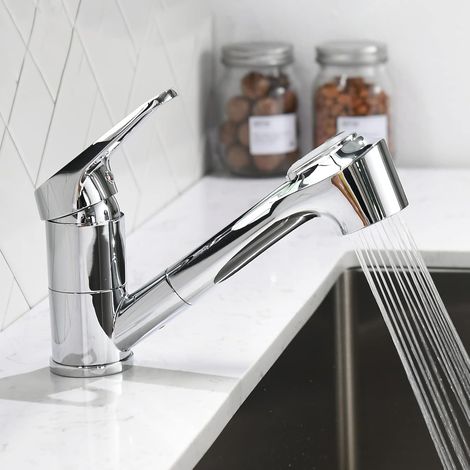 ZOLGINAH Mitigeur monocommande pour haute pression, robinet de cuisine moderne pour éviers à faible teneur en plomb, robinet d'évier monotrou avec une poignée (1/5)