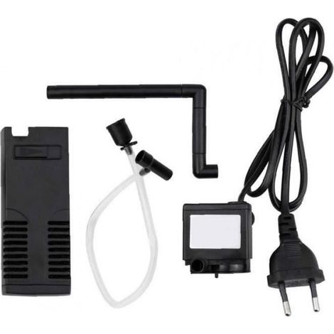 Filtre Aquarium Interne - Barre De Pulvérisation 300 L/H - Pour Aquariums Jusqu'à 20 L - Poissons D'eau Froide - Noir (1/4)