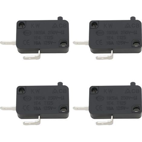 4pcs Micro Switches 16A 250V 36.9 x 16 x 10 mm Limit Micro Switches for Household Appliances Air Conditioners Electronic Equipment (1/5)