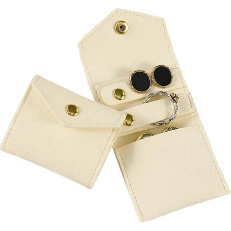1 joyero, organizador de pendientes, pequeño libro, bolsas de almacenamiento prácticas, estuche portátil para joyas (1/5)
