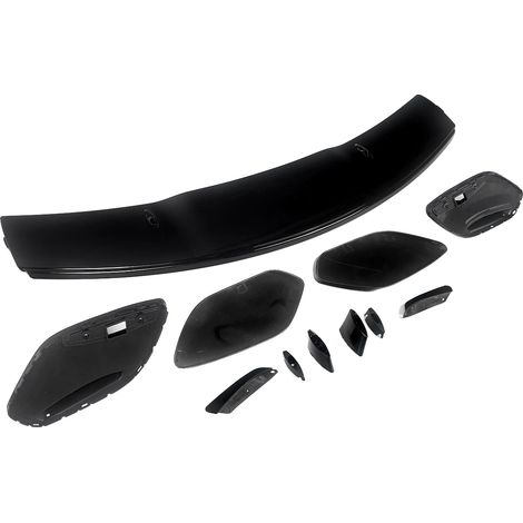 Spoiler, material ABS, compatible con Mercedes-Benz Clase A 2013-2018, negro brillante. (1/2)