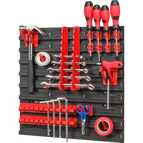 Panneau mural pour outils de garage + 20 supports (1/5)