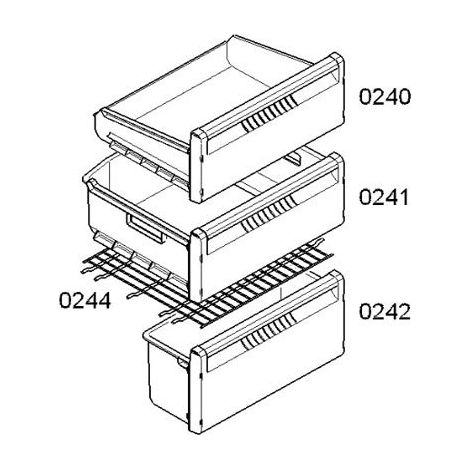 TIROIR BAC CONG INTERMADIAIRE REP0241 pour REFRIGERATEUR...