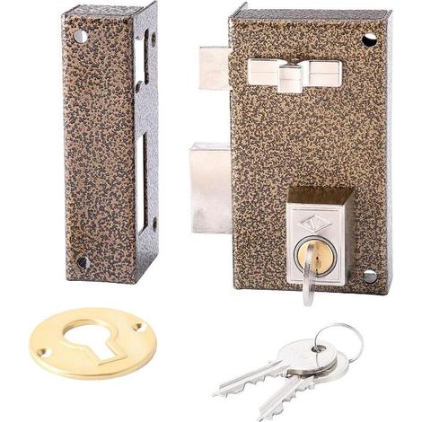 CVL cerradura cvl   56a/60/he izquierda , Cerradura Cvl 56a/60/he izquierda.- Cerradura de sobreponer.- Picaporte accionado por llave exteriormente y con llave y tirado (1/2)