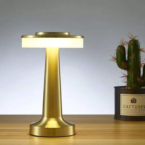 Lampe de table tactile LED avec alimentation USB, idéale pour une utilisation sur la table de chevet, au bureau, dans le salon ou en décoration.-AquaForge (1/5)