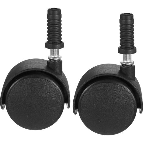 de 2 roulettes de rechange pivotantes pour chaise de bureau