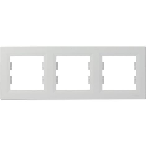Schneider Electric Asfora EPH5800321D - Cornice orizzontale per prese e interruttori, colore: Bianco