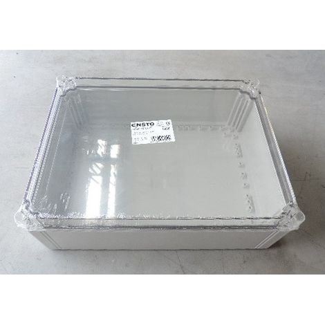 Coffret ABS 300x600x132mm avec couvercle transparent étanche IP67 ik08 CUBO O ENSTO