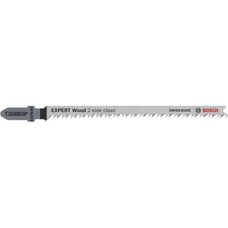 Bosch Jigsaw blades, wood EXPERT Wood 2-side clean T308BOP Jigsaw Blade, 25 pcs 2608902486
