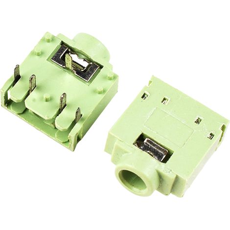 Carte mère audio 5 broches pour prise casque double canal 3,5 mm PJ-307 interface PJ-3707 avec connecteur métallique 5 broches ensemble de 2 connecteurs verts à 5 pattes PJ-307.