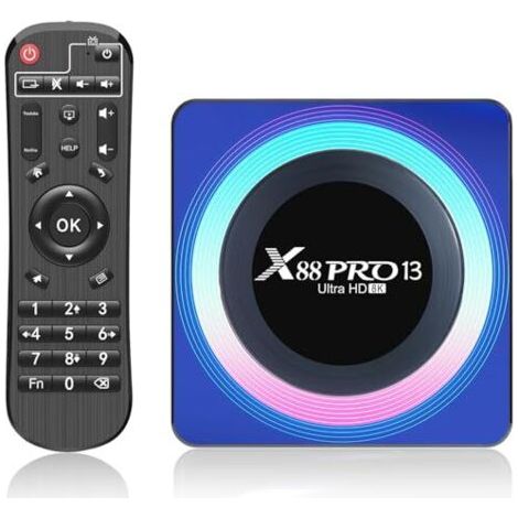 NALOOKAMIC Boîtier TV Android 13.0, 2 Go de RAM, 16 Go de ROM, processeur RK3528 Quad-Core 64 bits Cortex-A53, carte graphique Mali 450 MP2, Wi-Fi 2,4/5,0 GHz, Bluetooth 5.0, Ethernet 10/100 Mbit/s, 8 (1/5)