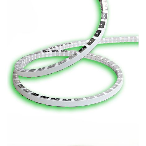 Bande Led Flexible Snake Flex 20M 230V 12W/M Verte Ip65 Silicone Professionnel Haute Efficacité Énergétique Facteur Déphasage 0,9 (1/5)