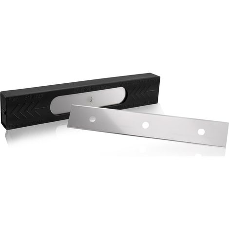 25 lames de grattoir à peinture double tranchant de 15 cm, réversibles, affûtées, avec boîte de rangement, pour grattoirs à vitre, peinture, autocollants et adhésifs (1/4)