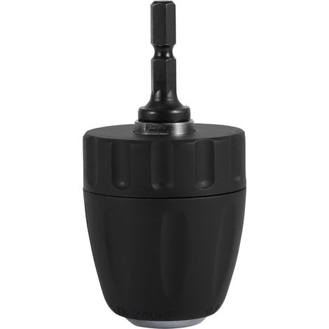0.8-10mm 3/8"-24UNF Mandrin Porte Foret sans Clé avec Porte Douille Hexagonale 1/4" Accessoires pour Perceuse (1/5)