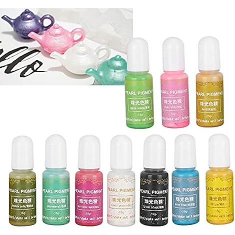 Colorant Résine époxy, 10 Couleurs Pigment Non Toxique (1/5)