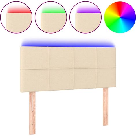 Maison Exclusive - Testiera a LED Crema 90x5x78/88 cm in Tessuto (1/5)