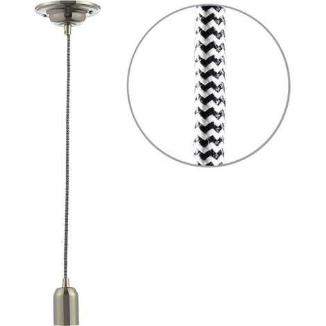 Litecraft Ceiling Pendant Braided Cable Kit E27 1 Light - Herringbone