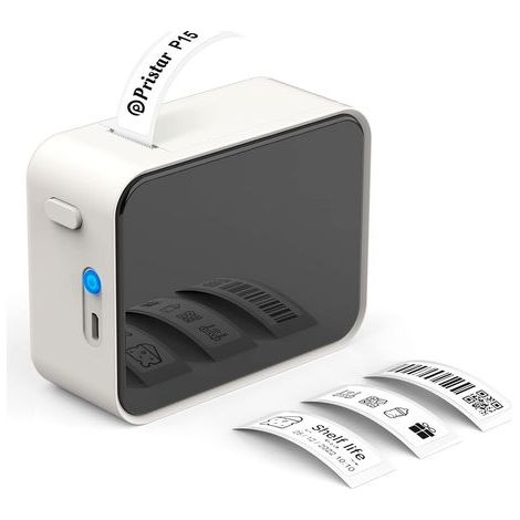 Étiqueteuse Bluetooth, P15 Mini Imprimante Etiquette Autocollante, APP Connexion, Compatible avec iOS et Android pour Maison, Bure au, école (Beige) (1/5)