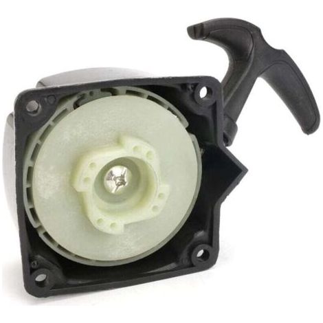 Rückstoßstarter Seilzugstarter + 40-5 Zugplatte für Freischneider, Rasentrimmer, Superma, Schwarz, 1 Stück, Lochabstand 67 mm