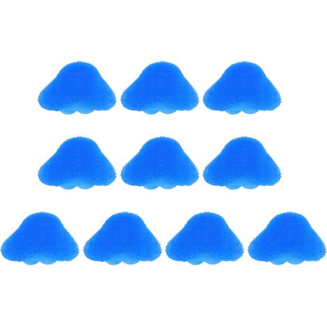 Lot de 10 tapis urinoir bleus anti-éclaboussures désodorisants, grilles pour hommes, salle de bain (1/5)