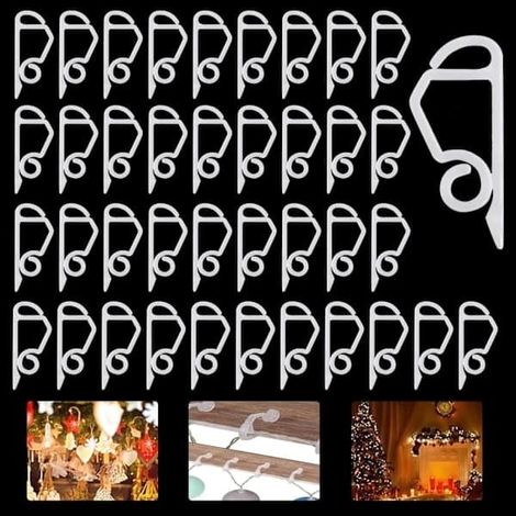 120 clips pour guirlandes lumineuses de Noël, mini-gouttières, accessoires pour guirlandes lumineuses, crochets de suspension, accessoires pour crochets de gouttière pour la décoration de jardin de No (1/5)