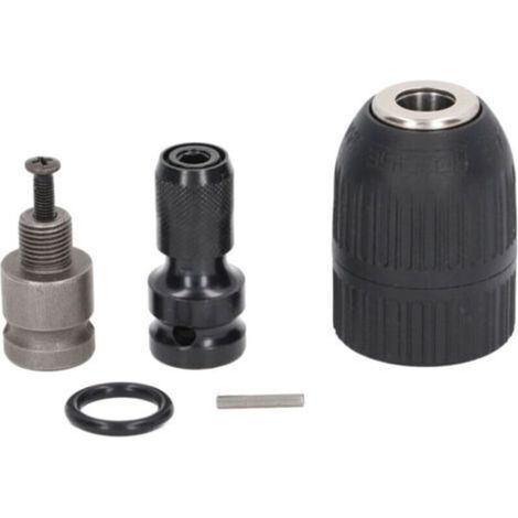 Mandrin de Perceuse à Serrage Automatique, clé de Forage Chuc 1/2 Pouces, Filetage 20UNF ABS en Acier à Haute Teneur en Carbone avec Adaptateur pour clé à Chocs