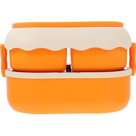 Boîte à lunch multifonctionnelle Uonlytech en plastique orange (1/5)